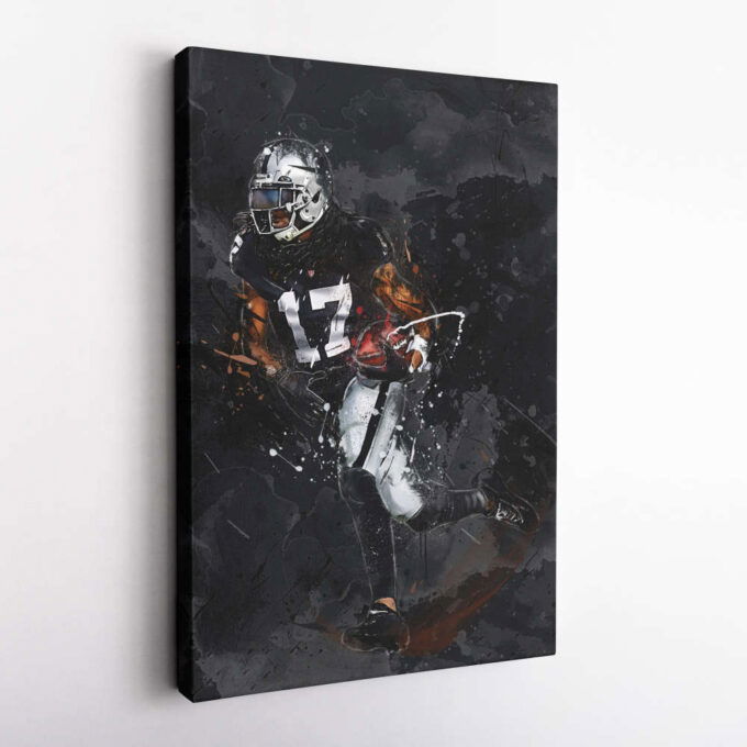 Davante Adams Art Las Vegas Raiders NFL Canvas Wall Art Home Decor Framed Poster Man Cave Gift