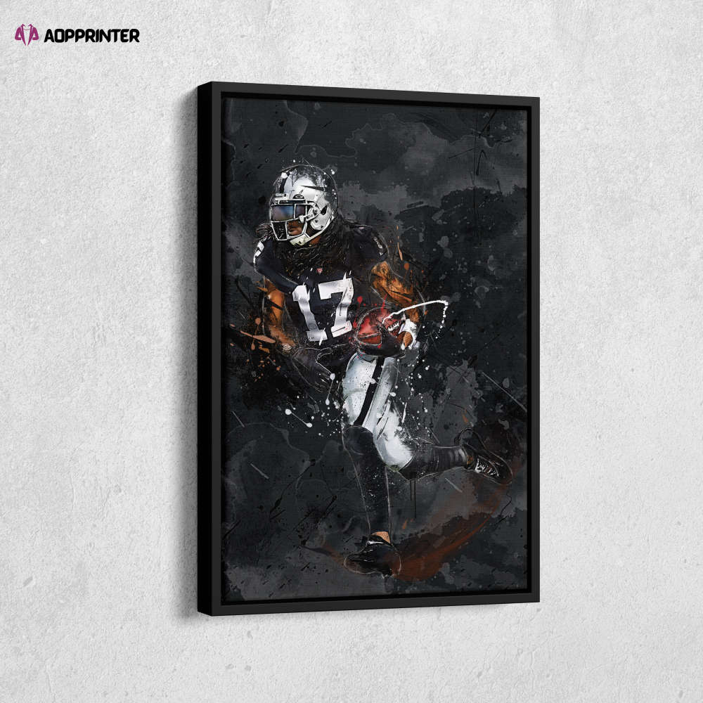 Davante Adams Art Las Vegas Raiders NFL Canvas Wall Art Home Decor Framed Poster Man Cave Gift Davante Adams Art Las Vegas Raiders NFL Canvas Wall Art Home Decor Framed Poster Man Cave Gift