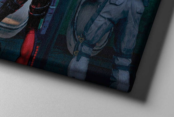 Deadpool Comparing Poster Marvel Comics Canvas Unique Design Wall Art Print Hand Made Ready to Hang Custom Design