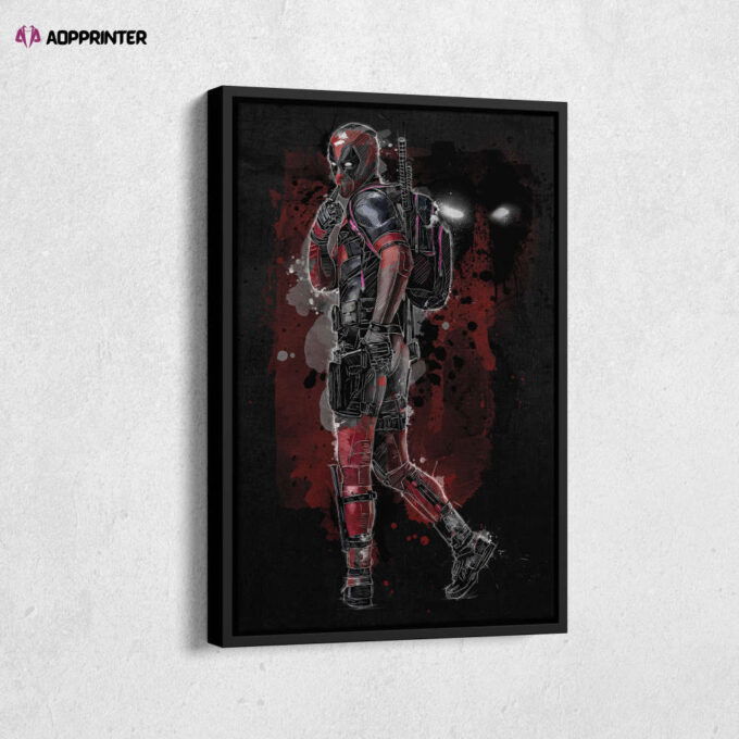 Deadpool Poster Marvel Comics Art Canvas Wall Art Print Home Decor Framed Poster Gift for Kids
