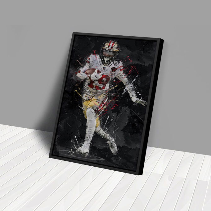 Deebo Samuel Art San Francisco 49ers NFL Canvas Wall Art Home Decor Framed Poster Man Cave Gift