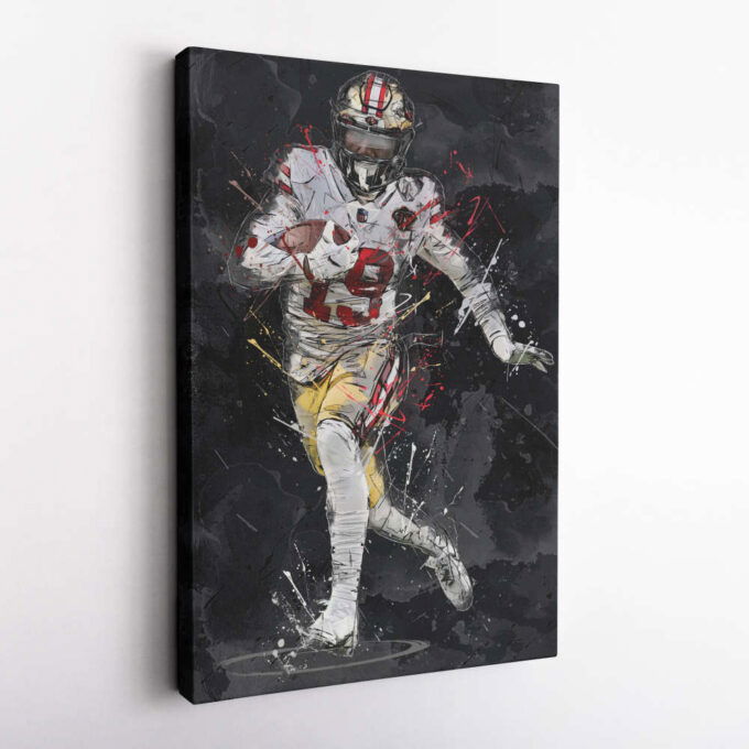 Deebo Samuel Art San Francisco 49ers NFL Canvas Wall Art Home Decor Framed Poster Man Cave Gift