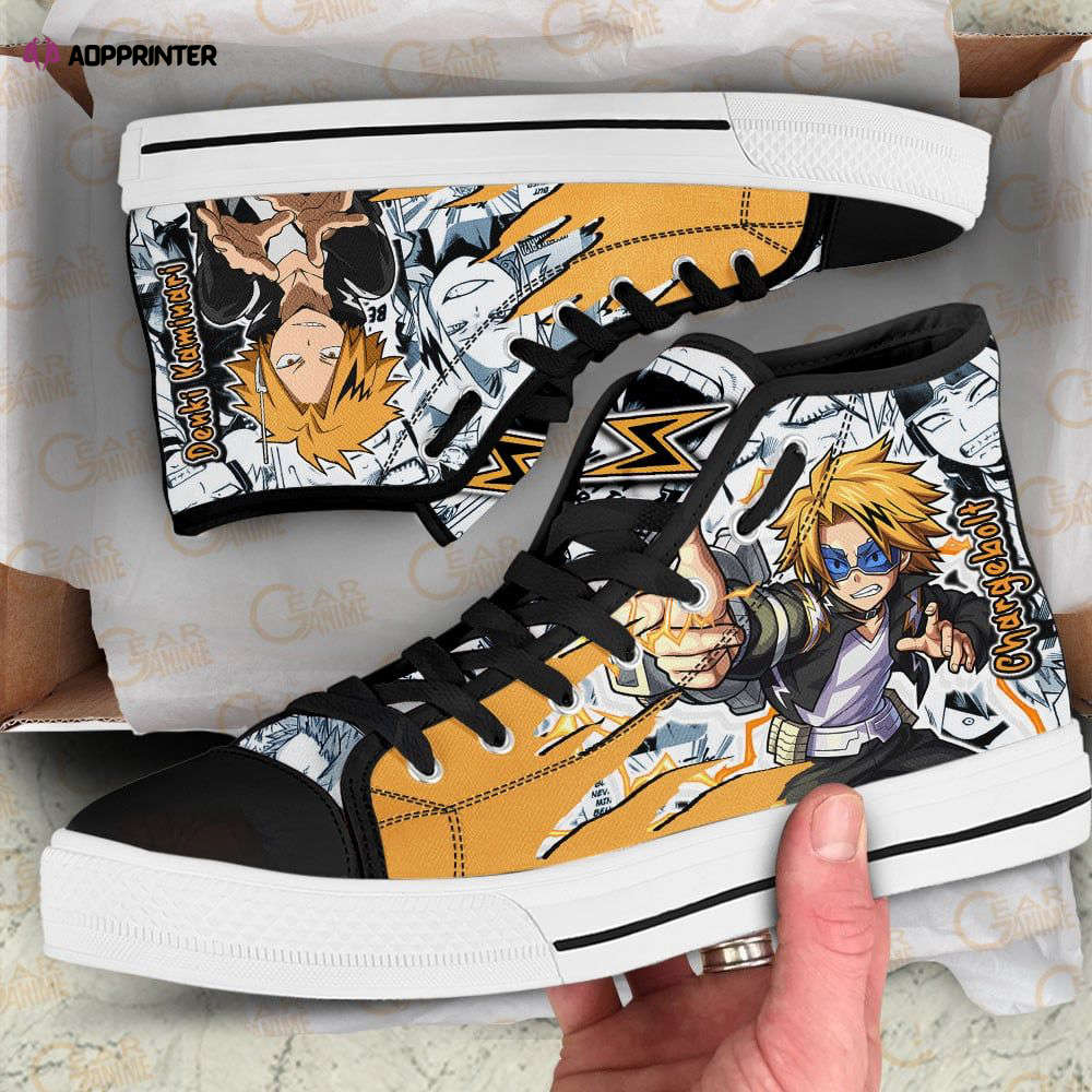Denki Kaminari High Top Shoes Custom My Hero Academia Anime For Fans Denki Kaminari High Top Shoes Custom My Hero Academia Anime For Fans