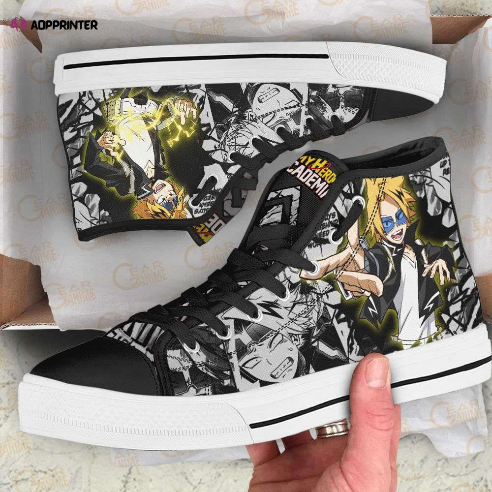 Denki Kaminari High Top Shoes Custom My Hero Academia Anime For Fans Denki Kaminari High Top Shoes Custom My Hero Academia Anime For Fans