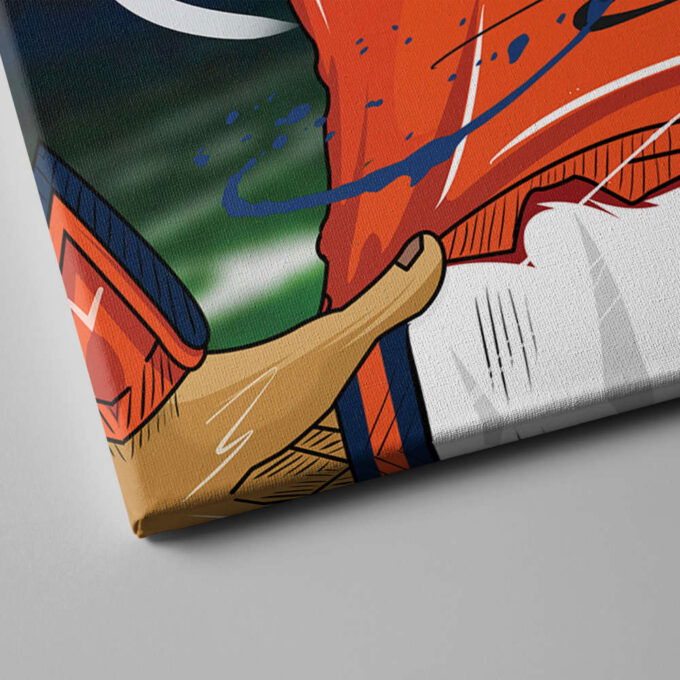 Denver Broncos Jersey NFL Personalized Jersey Custom Name and Number Canvas Wall Art  Print Home Decor Framed Poster Man Cave Gift