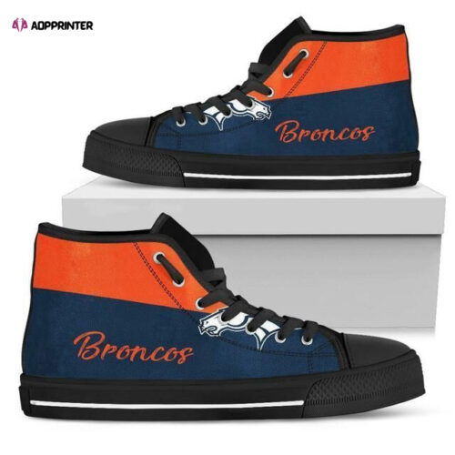 Denver Broncos NFL Custom Canvas High Top Shoes