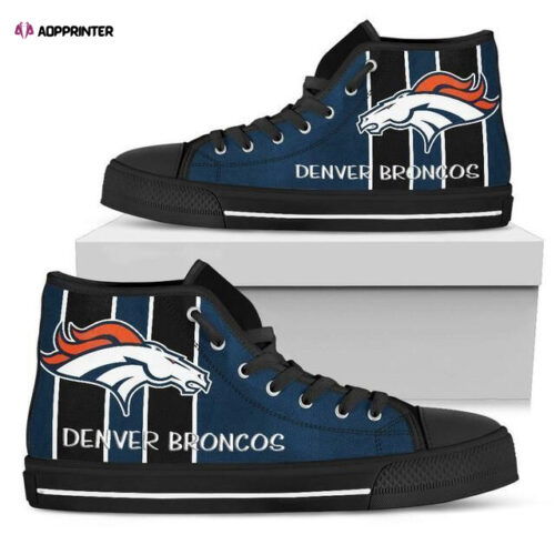 Cart 3 Denver Broncos NFL Custom Canvas High Top Shoes