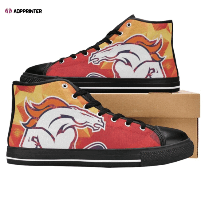 Denver Broncos NFL Custom Canvas High Top Shoes