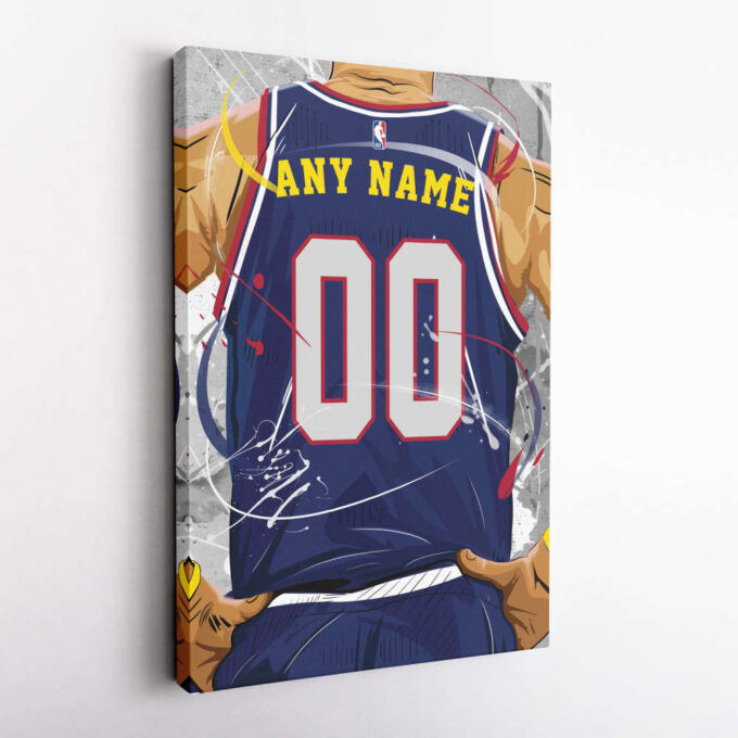 Denver Nuggets Jersey NBA Personalized Jersey Custom Name and Number Canvas Wall Art  Print Home Decor Framed Poster Man Cave Gift