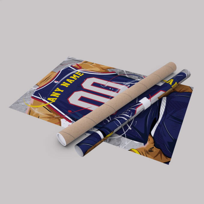 Denver Nuggets Jersey NBA Personalized Jersey Custom Name and Number Canvas Wall Art  Print Home Decor Framed Poster Man Cave Gift