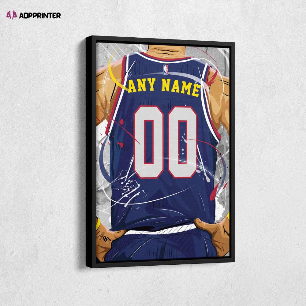 Denver Nuggets Jersey NBA Personalized Jersey Custom Name and Number Canvas Wall Art Print Home Decor Framed Poster Man Cave Gift Denver Nuggets Jersey NBA Personalized Jersey Custom Name and Number Canvas Wall Art Print Home Decor Framed Poster Man Cave Gift