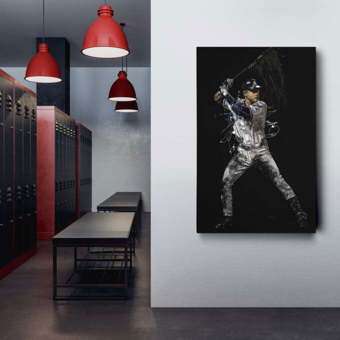 Derek Jeter Art New York Yankees MLB NFL Wall Art Home Decor Hand Made Poster Canvas Print