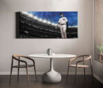Derek Jeter Poster New York Yankees Crowd Canvas Unique Design Wall Art Print Hand Made Ready to Hang Custom Design