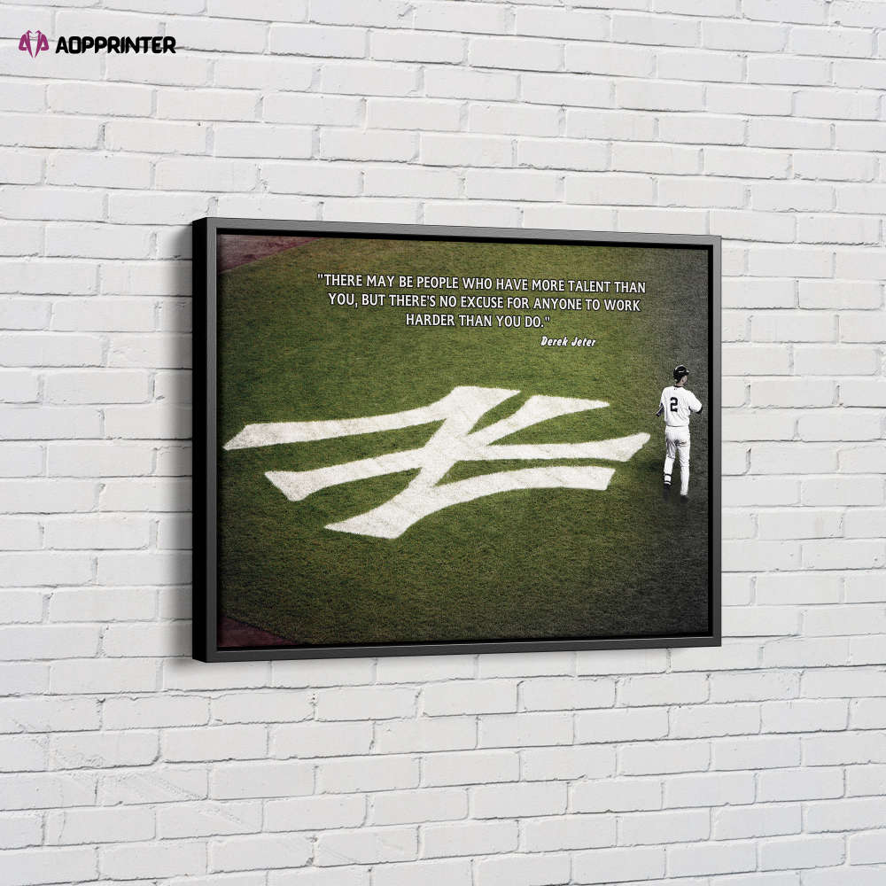 Derek Jeter Quote Poster Motivational New York Yankees Canvas Unique Design Wall Art Print Hand Made Ready to Hang Custom Design Derek Jeter Quote Poster Motivational New York Yankees Canvas Unique Design Wall Art Print Hand Made Ready to Hang Custom Design
