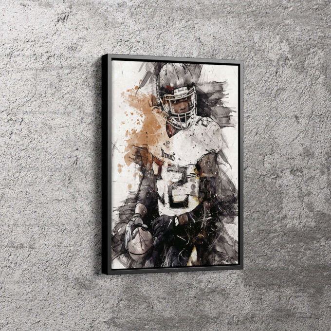 Derrick Henry Jr. American Football Running Back Canvas Unique Design Wall Art Print Hand Made Ready to Hang Custom Design