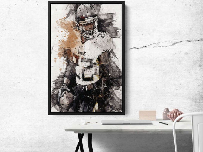 Derrick Henry Jr. American Football Running Back Canvas Unique Design Wall Art Print Hand Made Ready to Hang Custom Design