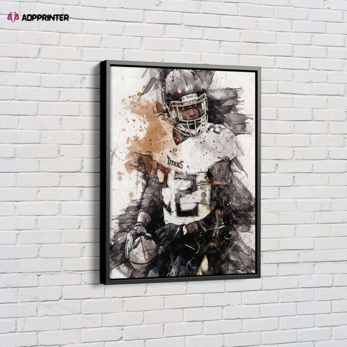Derrick Henry Jr. American Football Running Back Canvas Unique Design Wall Art Print Hand Made Ready to Hang Custom Design