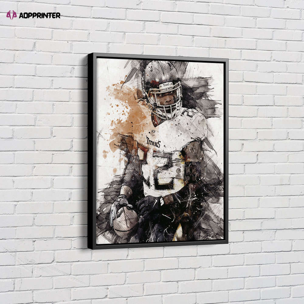 Derrick Henry Jr. American Football Running Back Canvas Unique Design Wall Art Print Hand Made Ready to Hang Custom Design Derrick Henry Jr. American Football Running Back Canvas Unique Design Wall Art Print Hand Made Ready to Hang Custom Design