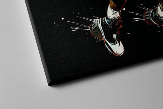Derrick Rose Basketball Art Effect Chicago Bulls Dunk Canvas Unique Design Wall Art Print Hand Made Ready to Hang Custom Design