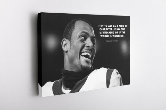 Deshaun Watson Quote Poster Houston Texans Football Canvas Unique Design Wall Art Print Hand Made Ready to Hang Custom Design