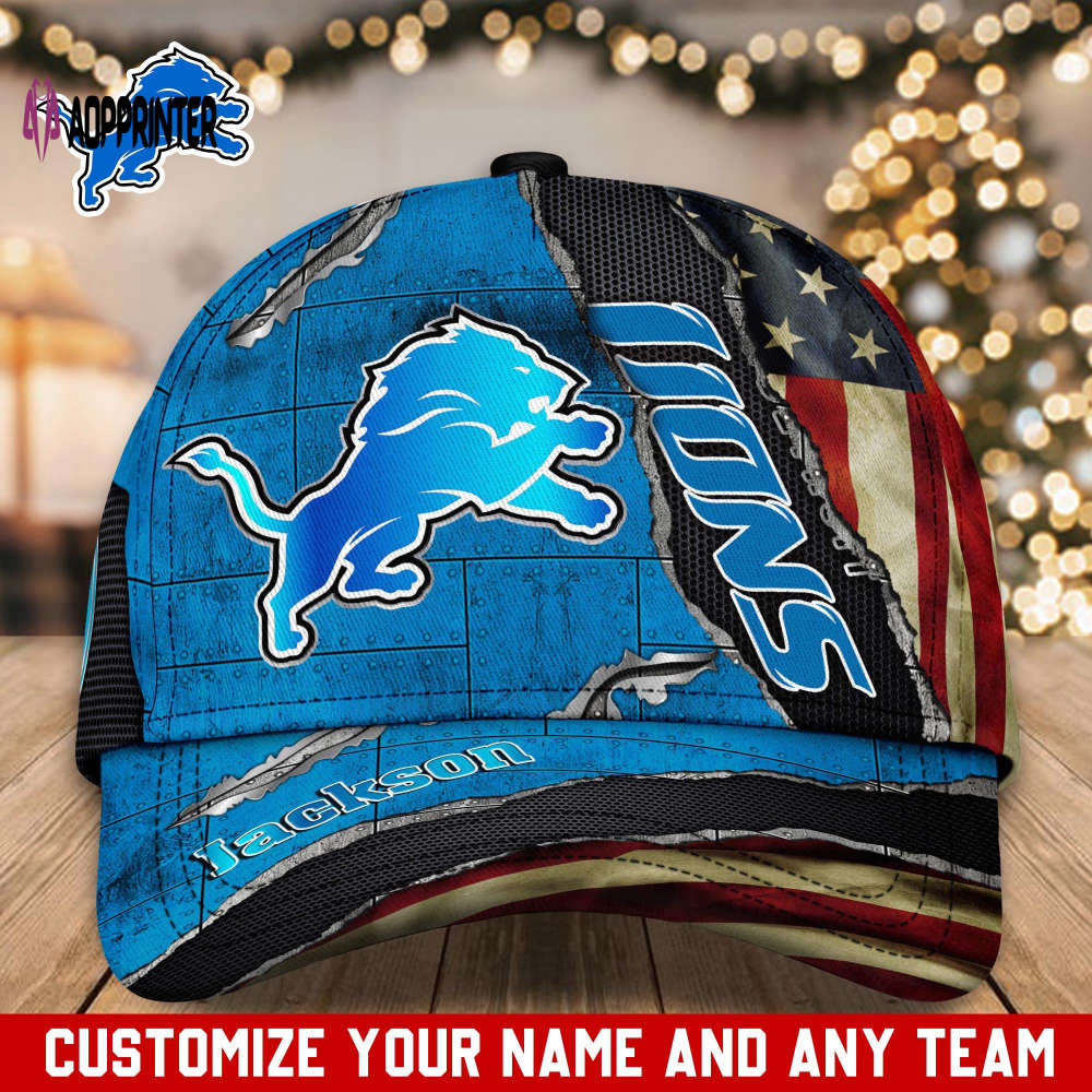 Detroit Lions NFL Classic CAP Hats For Fans Custom Detroit Lions NFL Classic CAP Hats For Fans Custom