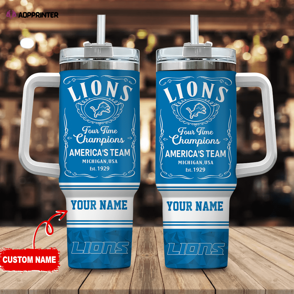 Detroit Lions Personalized NFL Jack Daniel’s 40oz Stanley Tumbler Detroit Lions Personalized NFL Jack Daniel’s 40oz Stanley Tumbler