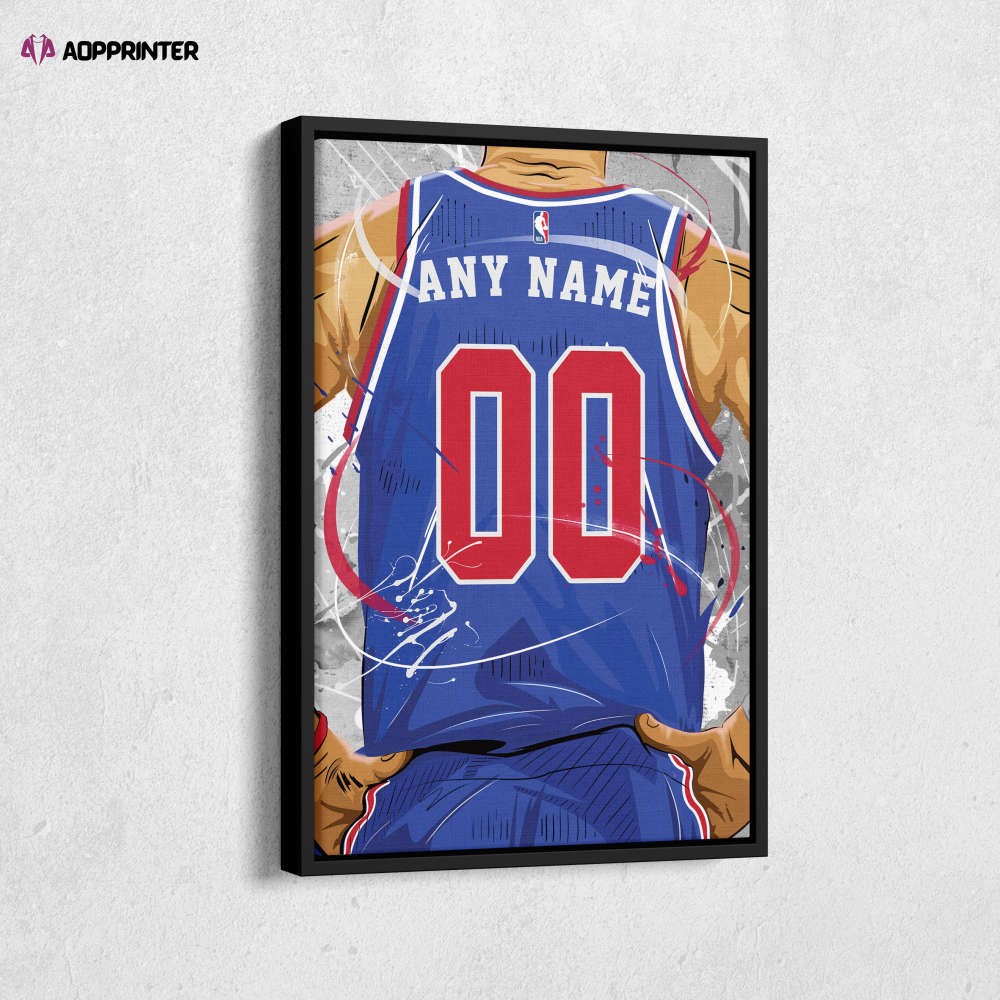 Detroit Pistons Jersey NBA Personalized Jersey Custom Name and Number Canvas Wall Art Print Home Decor Framed Poster Man Cave Gift Detroit Pistons Jersey NBA Personalized Jersey Custom Name and Number Canvas Wall Art Print Home Decor Framed Poster Man Cave Gift