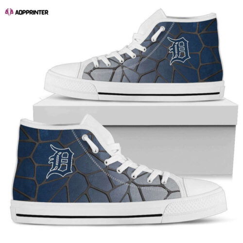 Detroit Tigers MLB Baseball Custom Canvas High Top Shoes