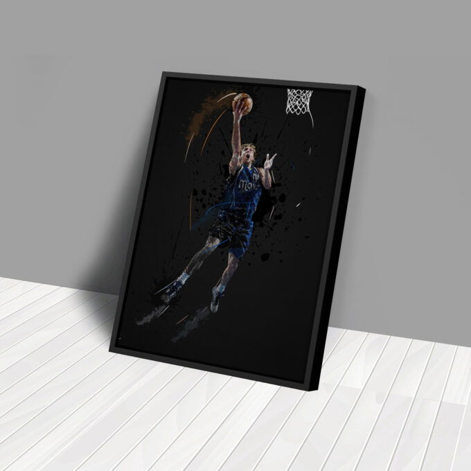 Dirk Nowitzki Art Dallas Mavericks NBA Wall Art Home Decor Hand Made Poster Canvas Print