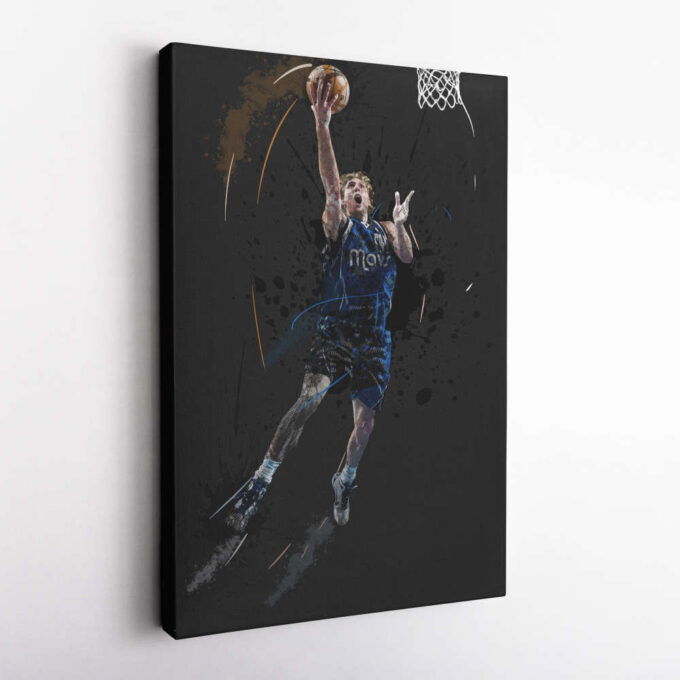 Dirk Nowitzki Art Dallas Mavericks NBA Wall Art Home Decor Hand Made Poster Canvas Print