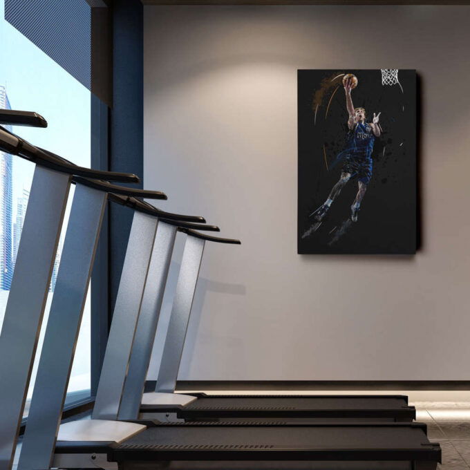 Dirk Nowitzki Art Dallas Mavericks NBA Wall Art Home Decor Hand Made Poster Canvas Print