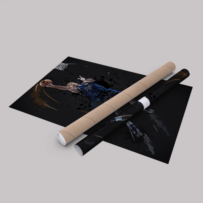 Dirk Nowitzki Art Dallas Mavericks NBA Wall Art Home Decor Hand Made Poster Canvas Print