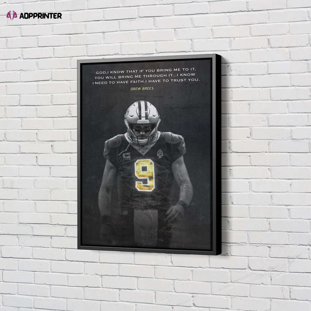 Drew Brees Quote Poster New Orleans Saints Canvas Unique Design Wall Art Print Hand Made Ready to Hang Custom Design Drew Brees Quote Poster New Orleans Saints Canvas Unique Design Wall Art Print Hand Made Ready to Hang Custom Design