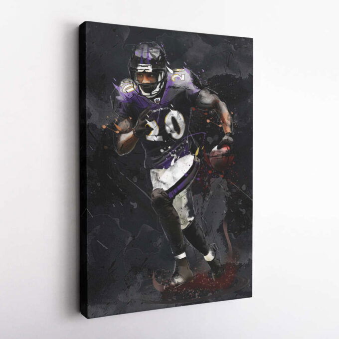 Ed Reed Art Baltimore Ravens NFL Canvas Wall Art Home Decor Framed Poster Man Cave Gift