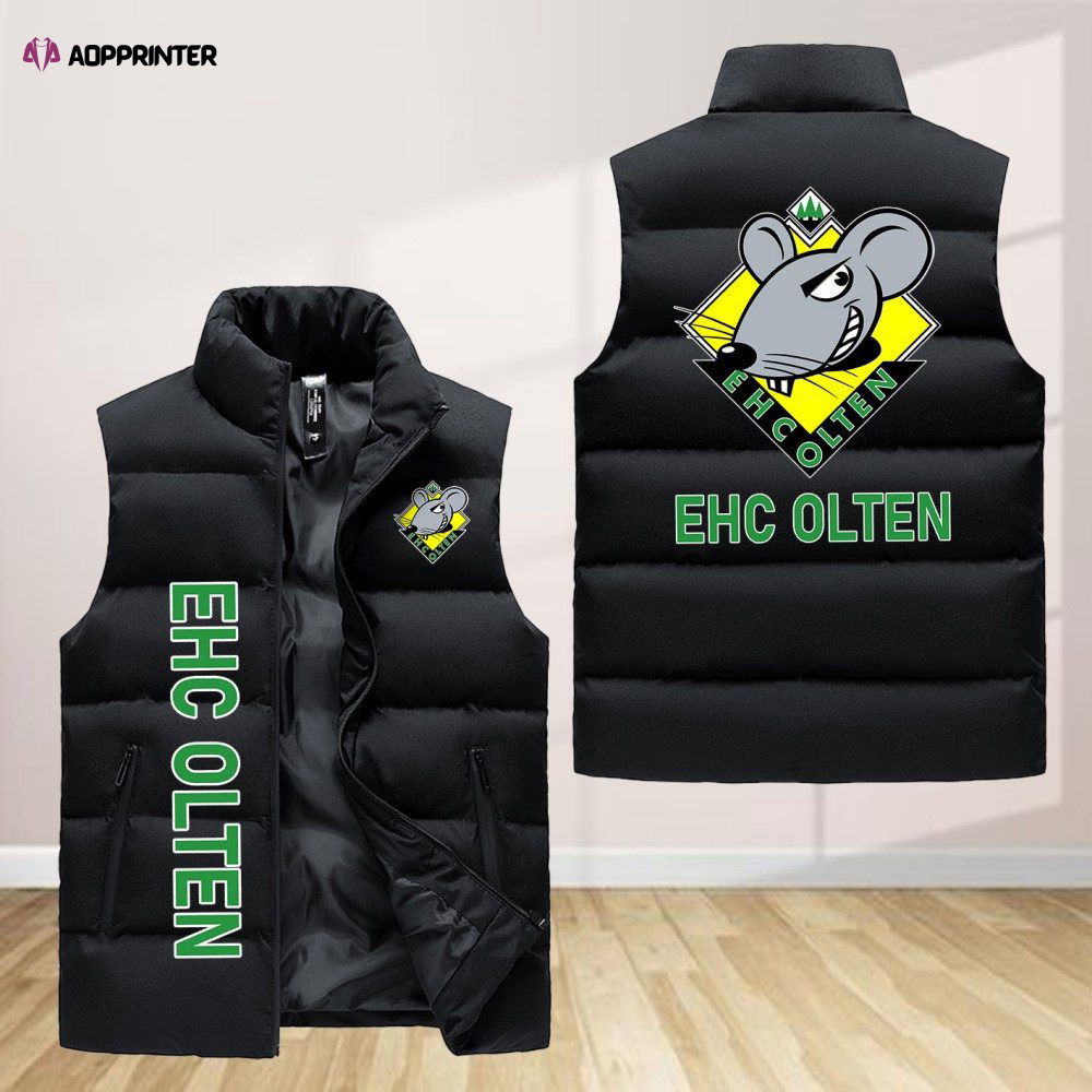 Ehc Olten Sleeveless Puffer Jacket Custom For Fans Gifts Ehc Olten Sleeveless Puffer Jacket Custom For Fans Gifts