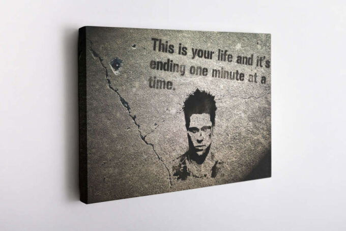 Fight Club Poster Quote Motivation Canvas Unique Design Wall Art Print Hand Made Ready to Hang Custom Design