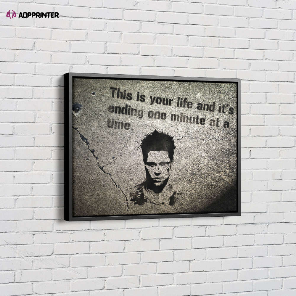 Fight Club Poster Quote Motivation Canvas Unique Design Wall Art Print Hand Made Ready to Hang Custom Design Fight Club Poster Quote Motivation Canvas Unique Design Wall Art Print Hand Made Ready to Hang Custom Design