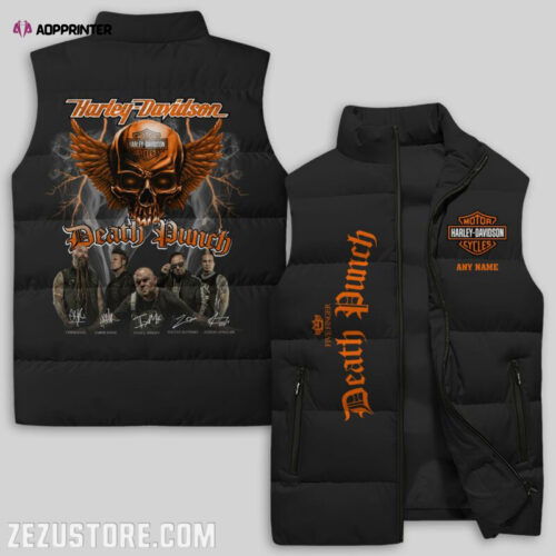 Five Finger Death Punch HD Sleeveless Puffer Jacket Custom For Fans Gifts