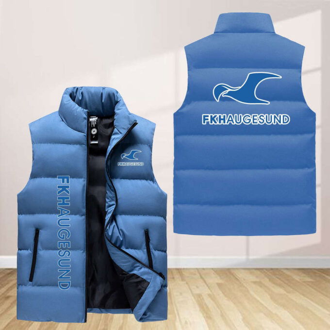 Fotballklubben Haugesund Sleeveless Puffer Jacket Custom For Fans Gifts
