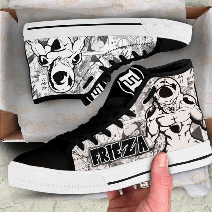 Frieza High Top Canvas Shoes Custom Dragon Ball Manga For Fans