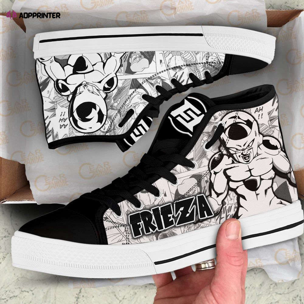 Frieza High Top Canvas Shoes Custom Dragon Ball Manga For Fans Frieza High Top Canvas Shoes Custom Dragon Ball Manga For Fans