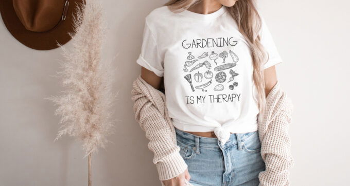 Gardening is My Therapy T Shirt Plant Shirt Gardening Gift Plant Mom Gift Botanical Shirt Plant Gift Gardening Shirt Plant Lady Shirt