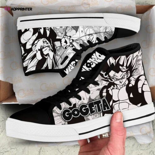 Gogeta High Top Canvas Shoes Custom Dragon Ball Manga For Fans