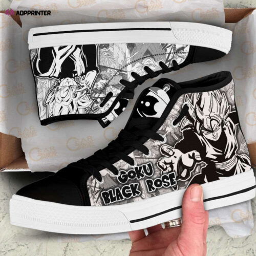 Cart 5 Goku Black Rose High Top Canvas Shoes Custom Dragon Ball Manga For Fans