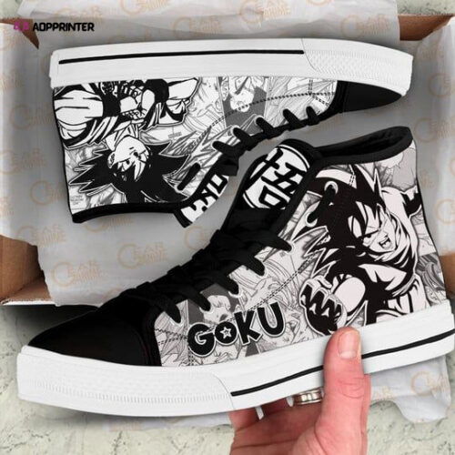 Goku High Top Canvas Shoes Custom Dragon Ball Manga For Fans