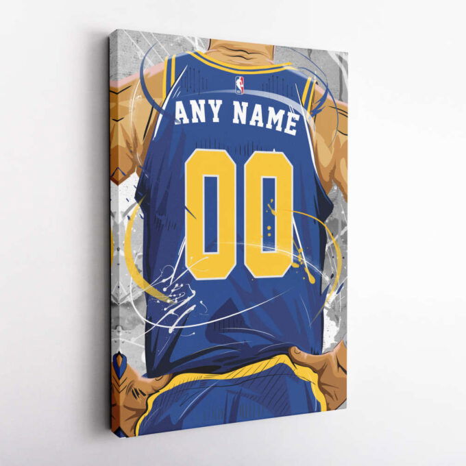 Golden State Warriors Jersey NBA Personalized Jersey Custom Name and Number Canvas Wall Art  Print Home Decor Framed Poster Man Cave Gift
