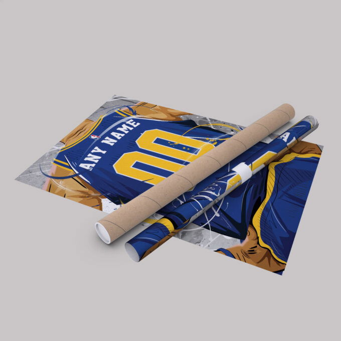 Golden State Warriors Jersey NBA Personalized Jersey Custom Name and Number Canvas Wall Art  Print Home Decor Framed Poster Man Cave Gift
