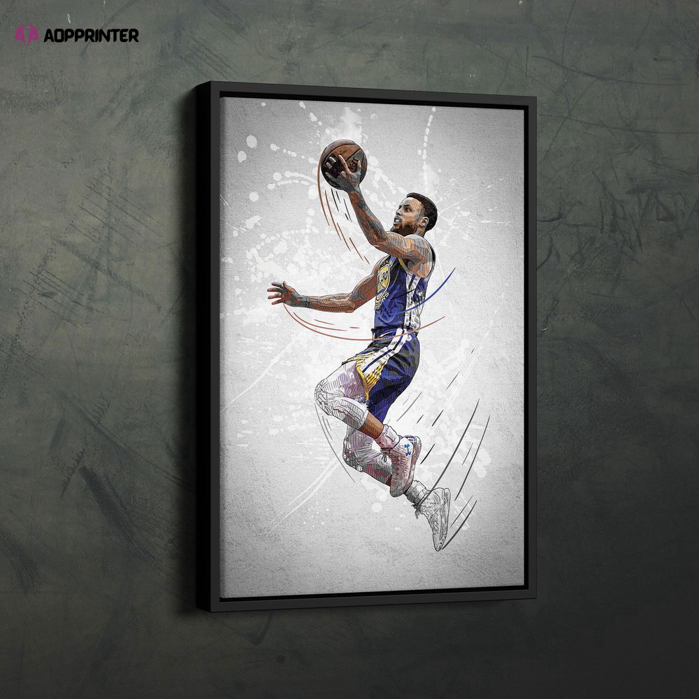Golden State Warriors Stephen Curry Poster: NBA Wall Art Canvas Print Golden State Warriors Stephen Curry Poster: NBA Wall Art Canvas Print