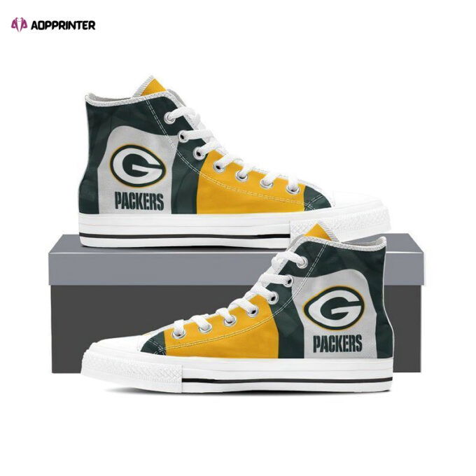 Green Bay Packers Football NFL Custom Canvas High Top Shoes
