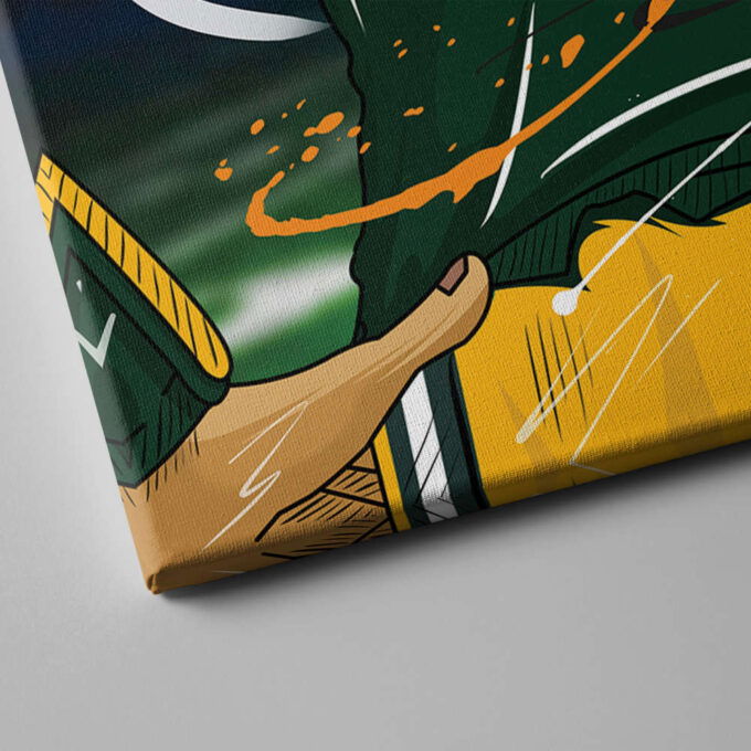 Green Bay Packers Jersey NFL Personalized Jersey Custom Name and Number Canvas Wall Art  Print Home Decor Framed Poster Man Cave Gift
